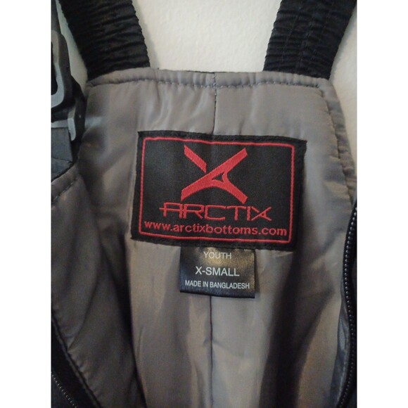 Arctix black ski bib overalls kids unisex XS insulated snowboard outdoor pant - Picture 5 of 8